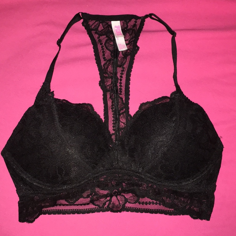 VS PINK Black Bralette Small